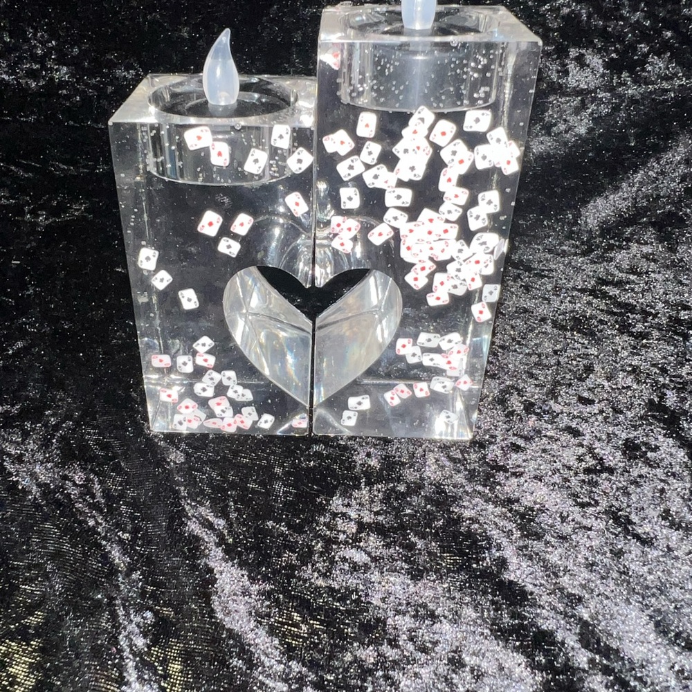 Poker Night - Illuminate Your Love Custom Candle Holders – One-of-a-Kind!